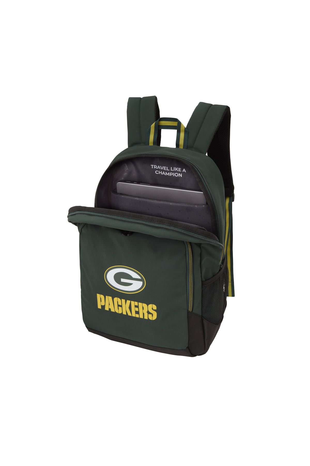 travelite x NFL College Rucksack Green Bay Packers Grün – 24 l, Laptopfach bis 15 Zoll