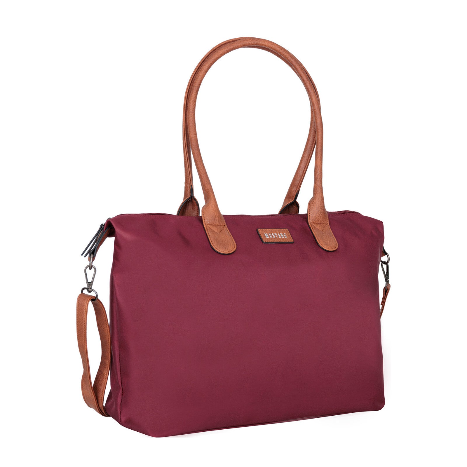 Mustang großer Damen Shopper Handtasche Umhängetasche "Limnos" bordeaux rot