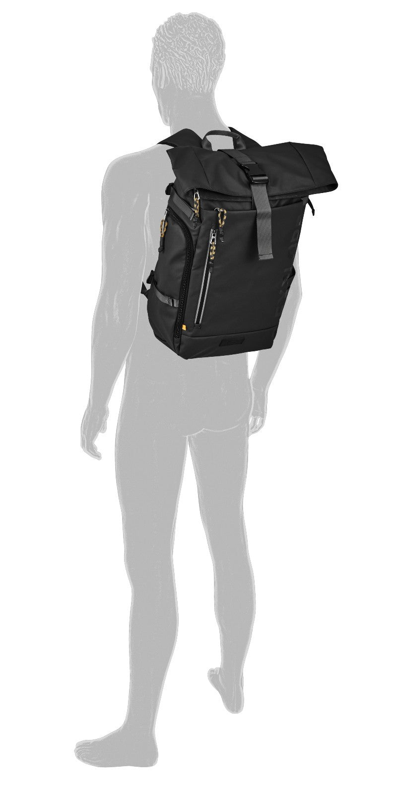 camel active Explore Rolltop Rucksack – nachhaltig & funktional schwarz