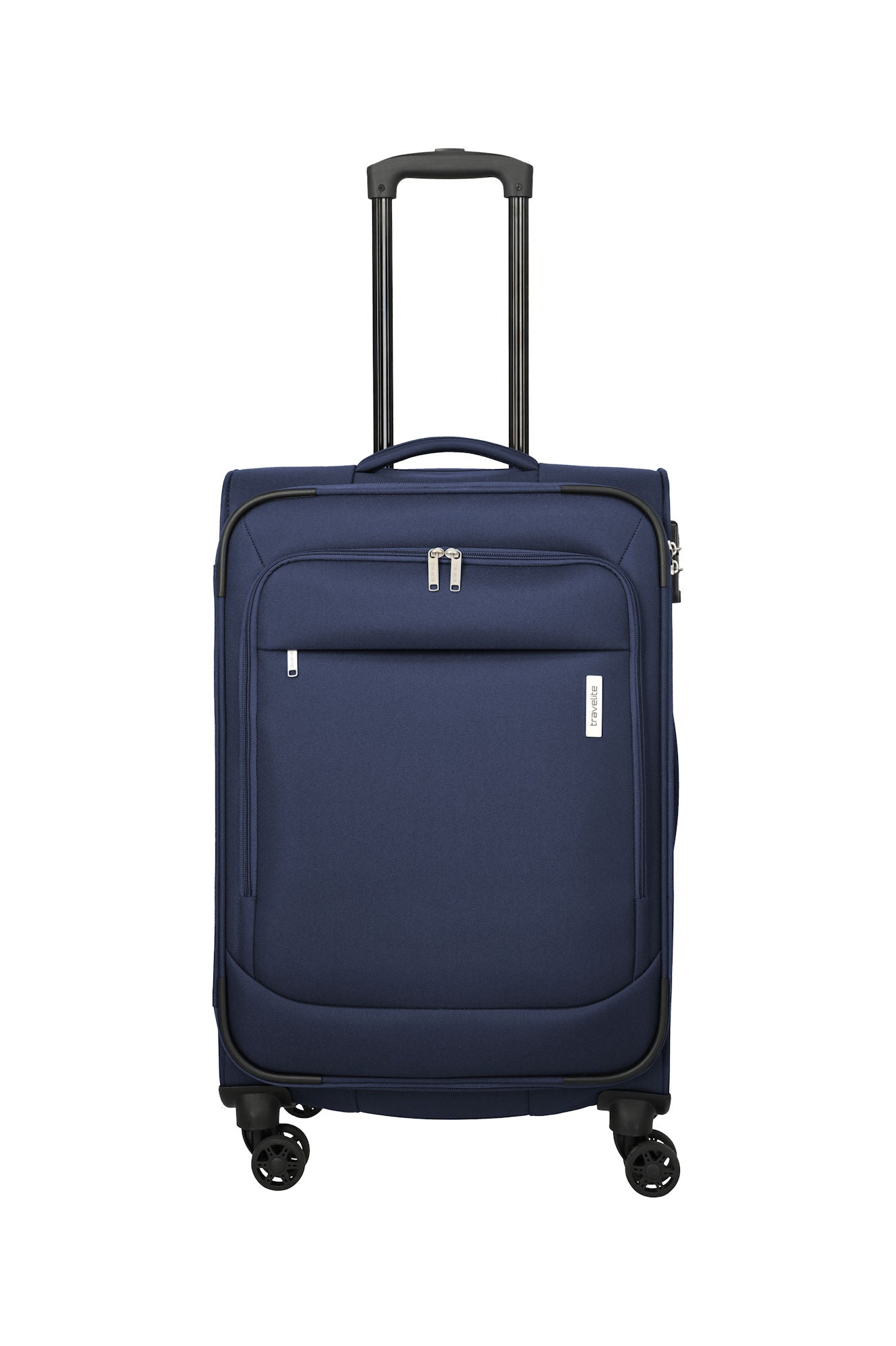 Travelite Priego Trolley M 66 cm – Reisekoffer mit 4 Rollen & TSA-Schloss navy
