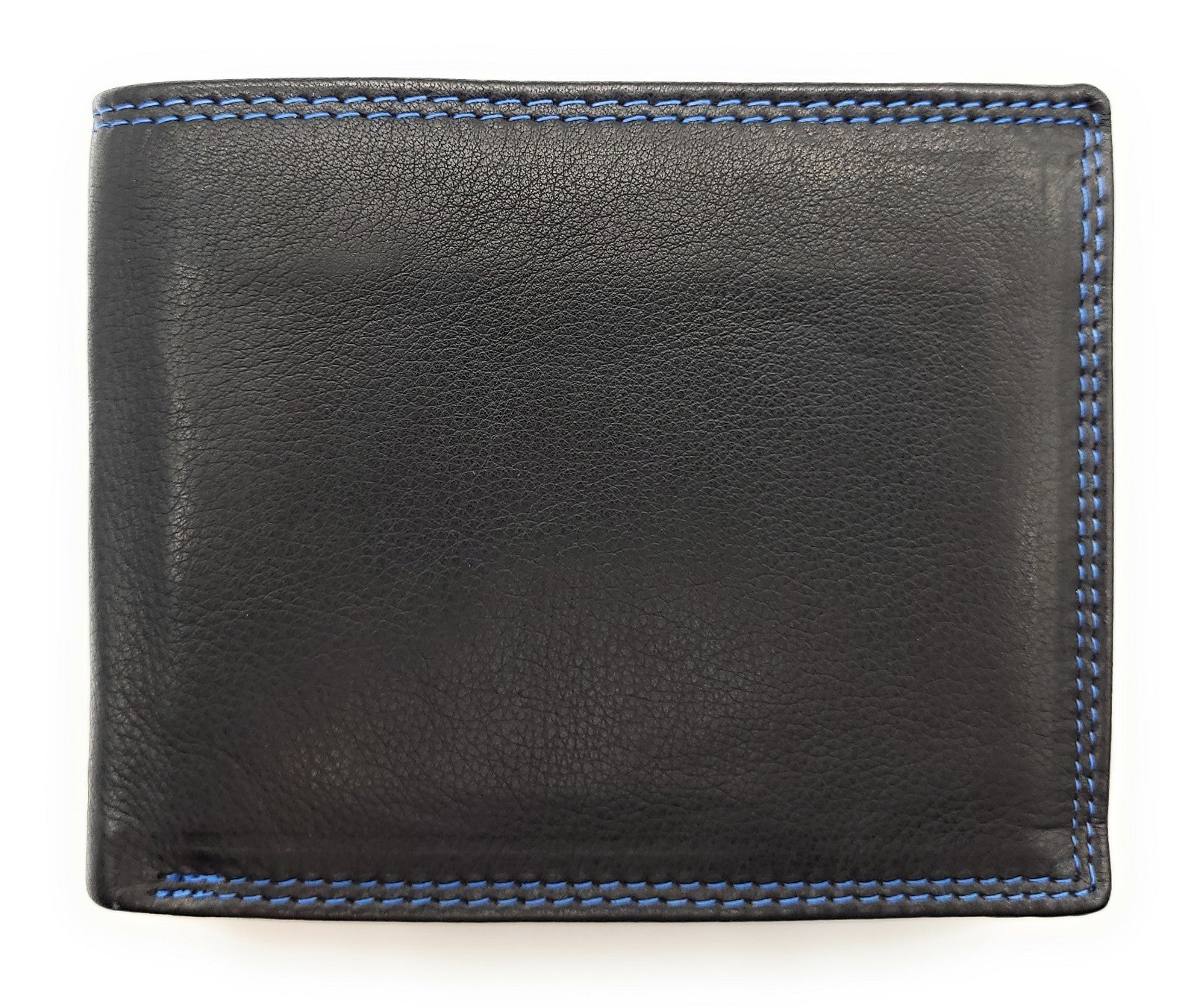 Jockey Club Basic echt Leder Geldbörse Portemonnaie RFID Schutz schwarz royalblau