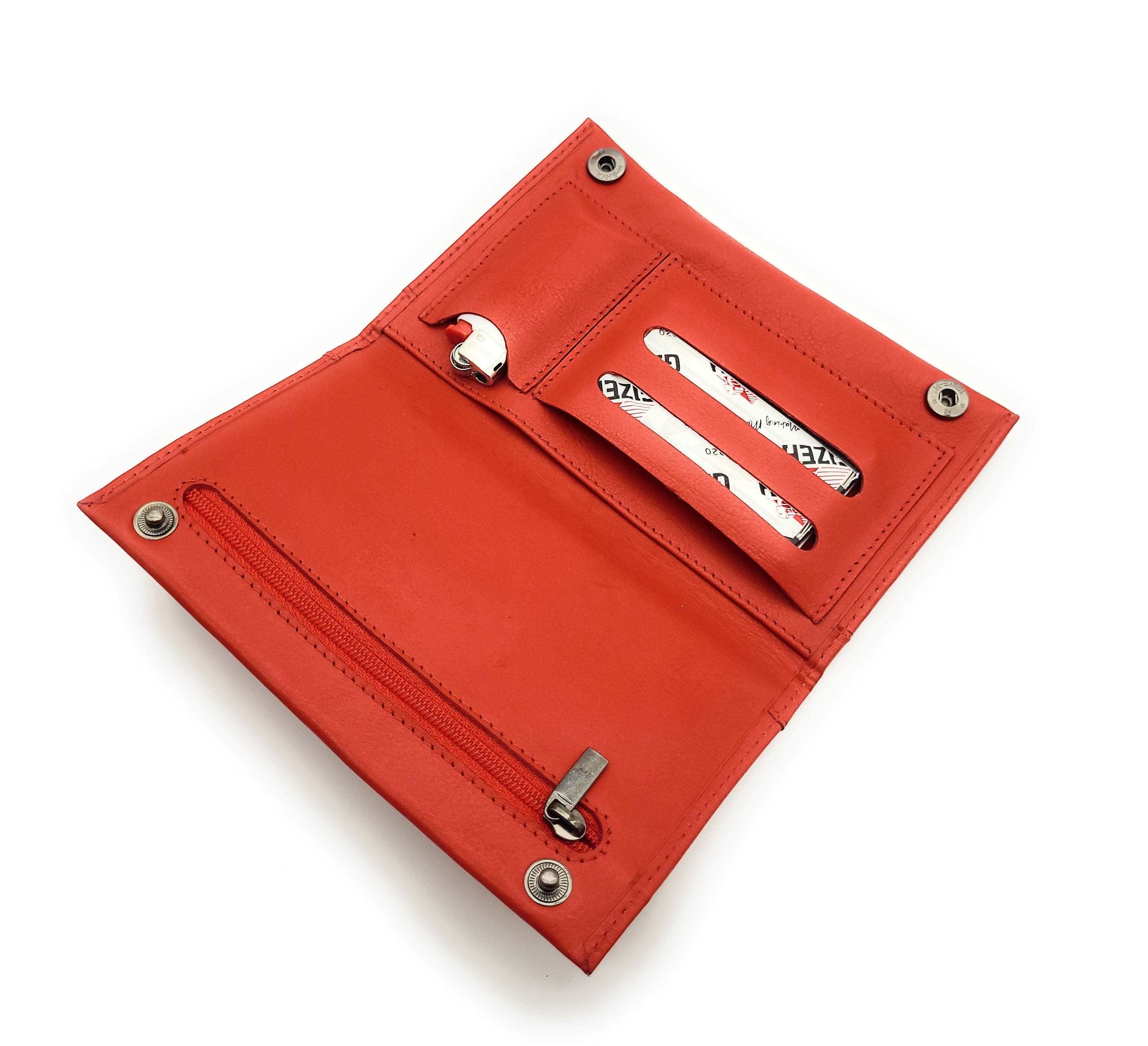 echt Leder Tabakbeutel Tabaktasche Tabak Etui Beutel Kautschuk gefüttert "Fresh"