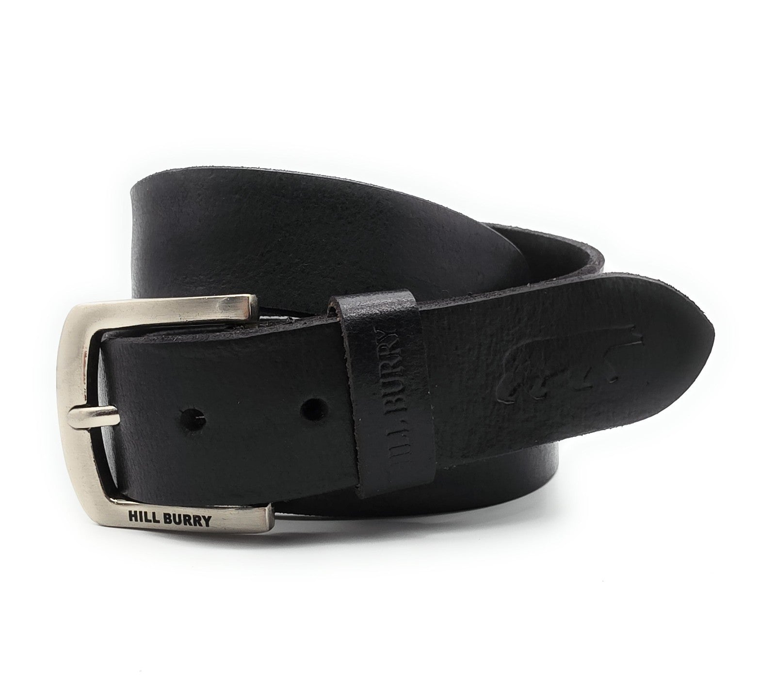 Hill Burry extra strong Unisex Gürtel Büffelvollleder ca. 4mm dick Schwarz