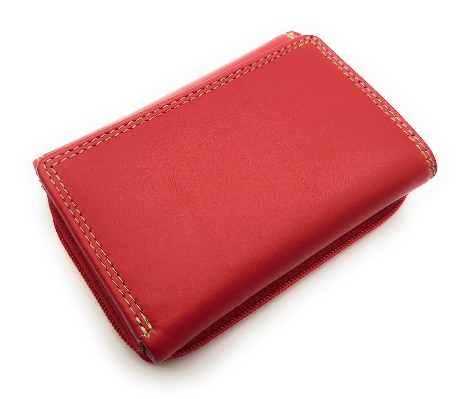 Jockey Club Rio Piccolino Damen Mini Geldbörse Leder RFID-Schutz Münzfach tropische Farben rot / bunt