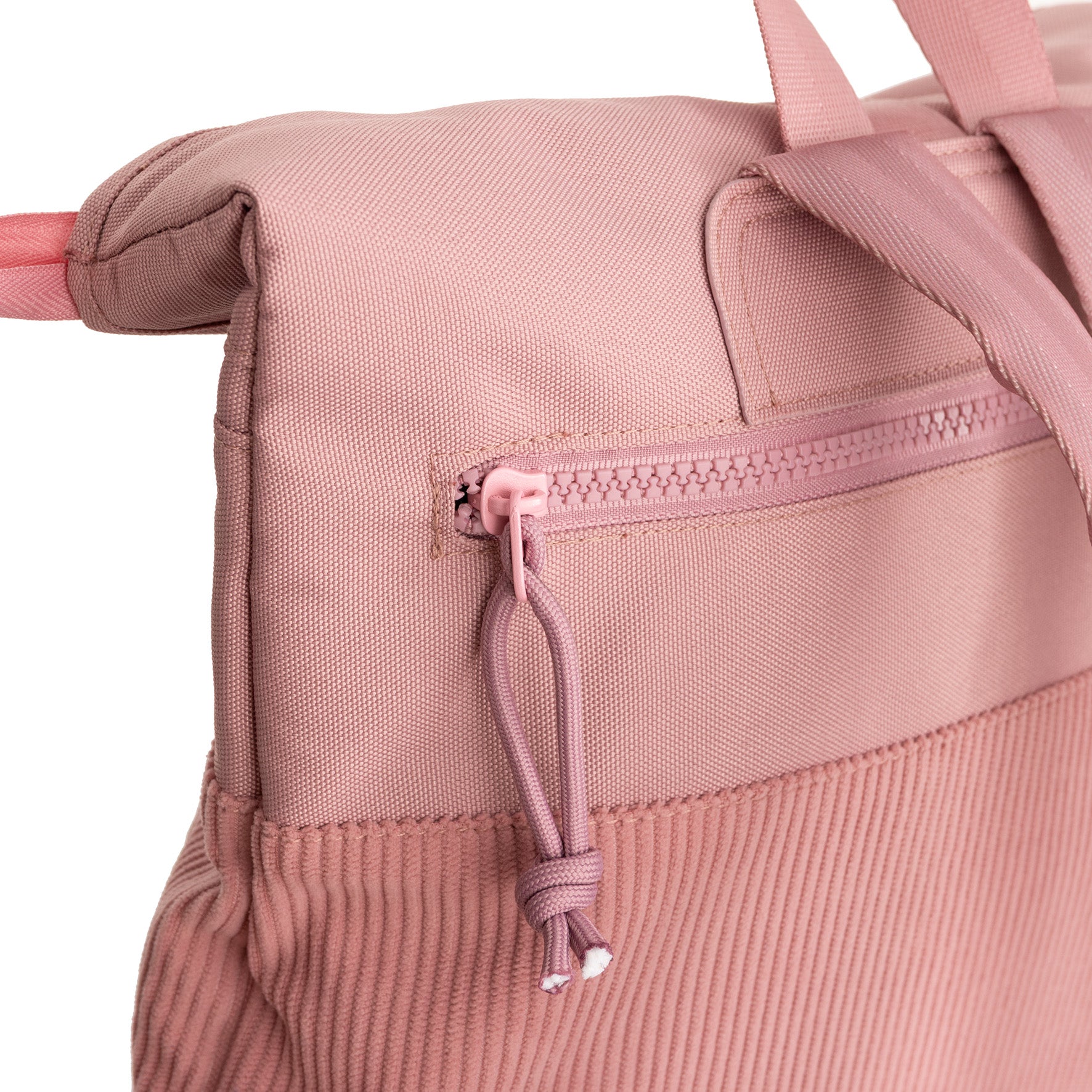 New Rebels Ribbi Roll Up Rolltop City Rucksack Los Angeles Kordoptik rosa