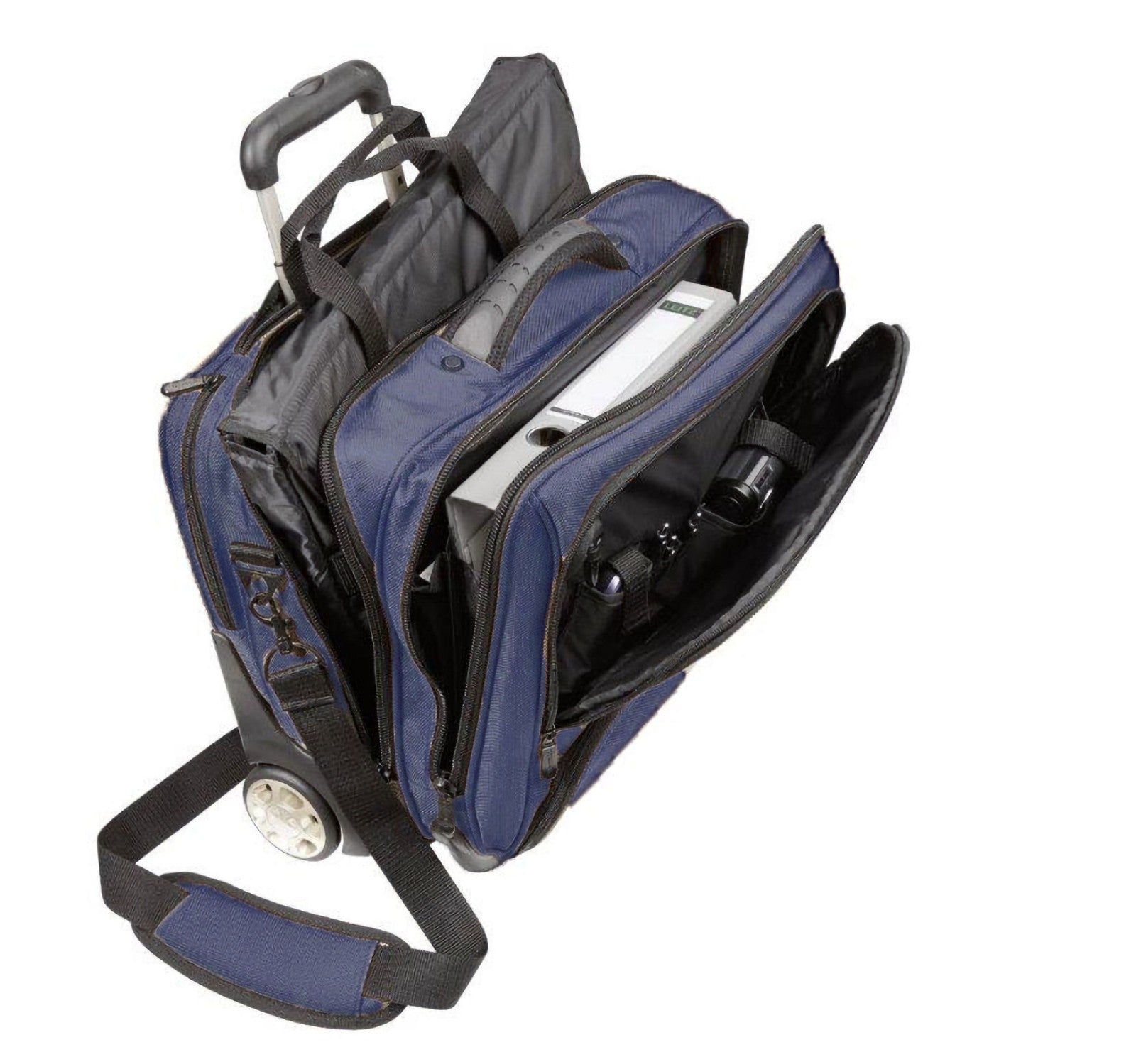 Dermata Business Notebook Trolley Laptop Pilotenkoffer Aktenkoffer bis 17" blau