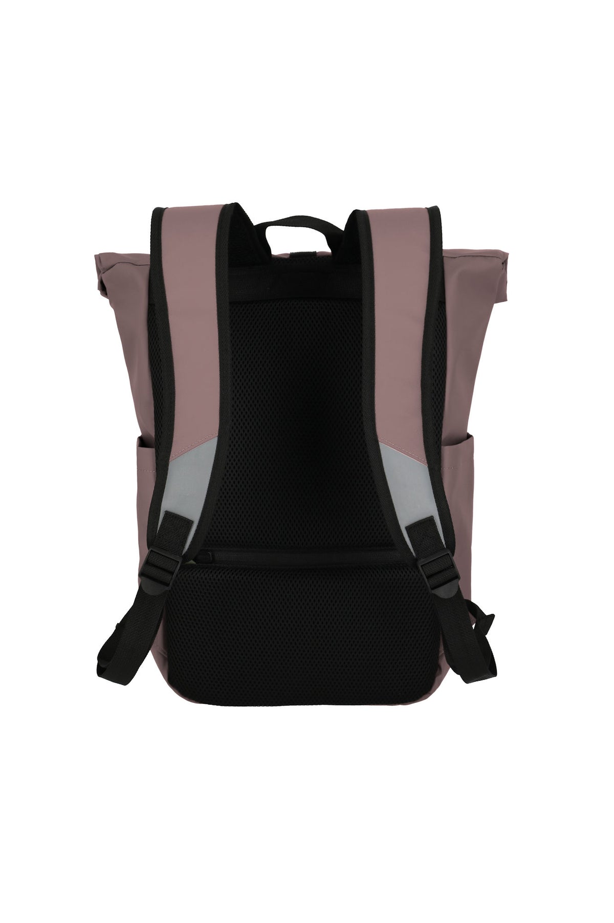 Travelite Rollup Fahrrad Rucksack Kurierrucksack Daypack aus wasserfester Plane mit Reflektoren blush rosa