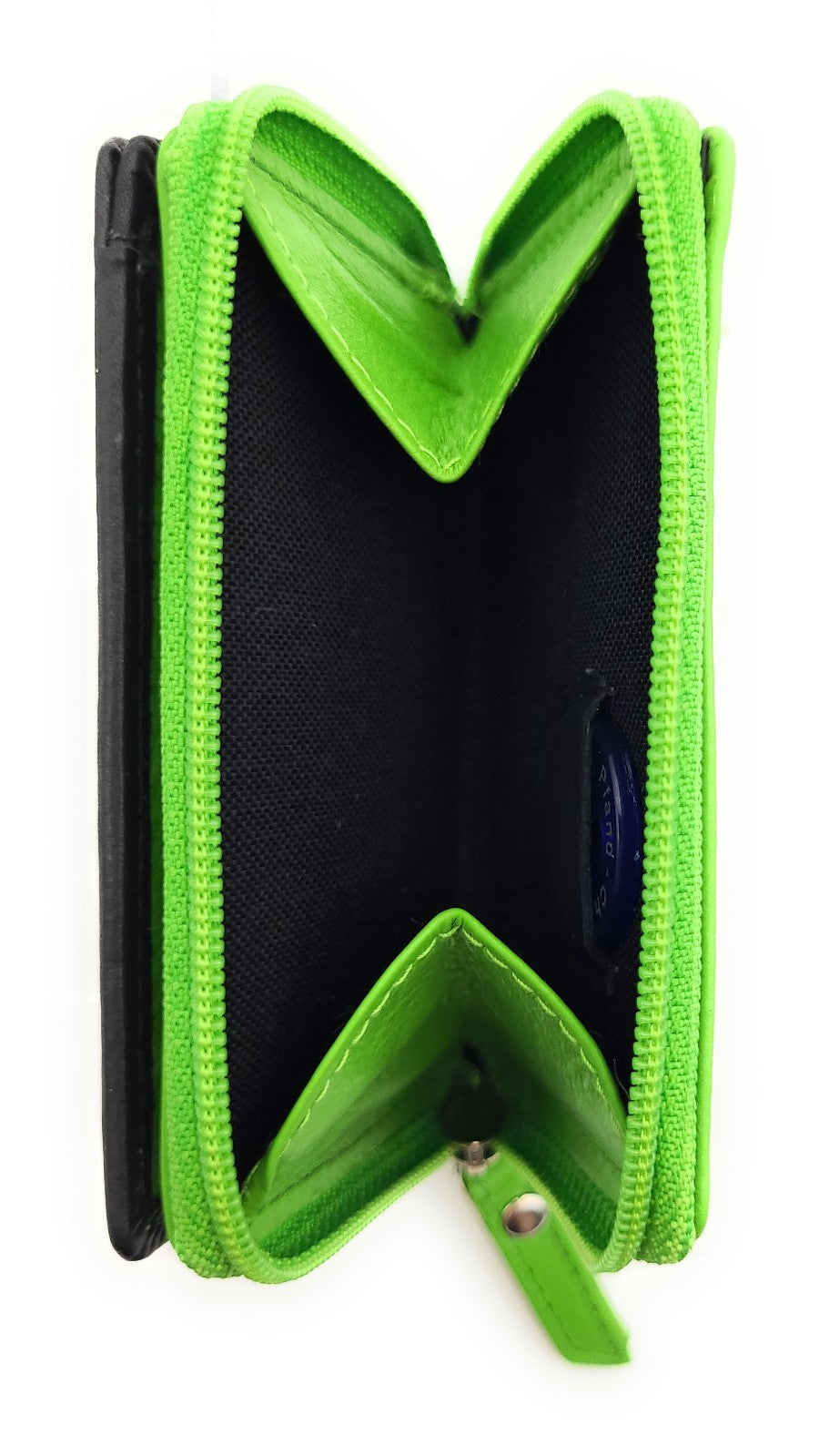 Jockey Club Damen Mini Geldbörse Pferd RFID Schutz - Echt Leder Klein Schwarz Grün