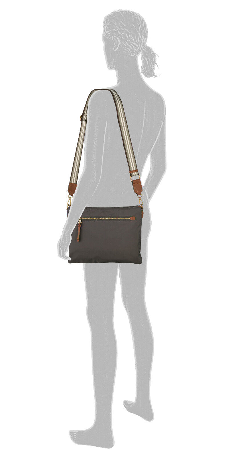 Camel Active Umhängetasche BARI M – Funktionale Tasche mit Fahrradbefestigung dark grey