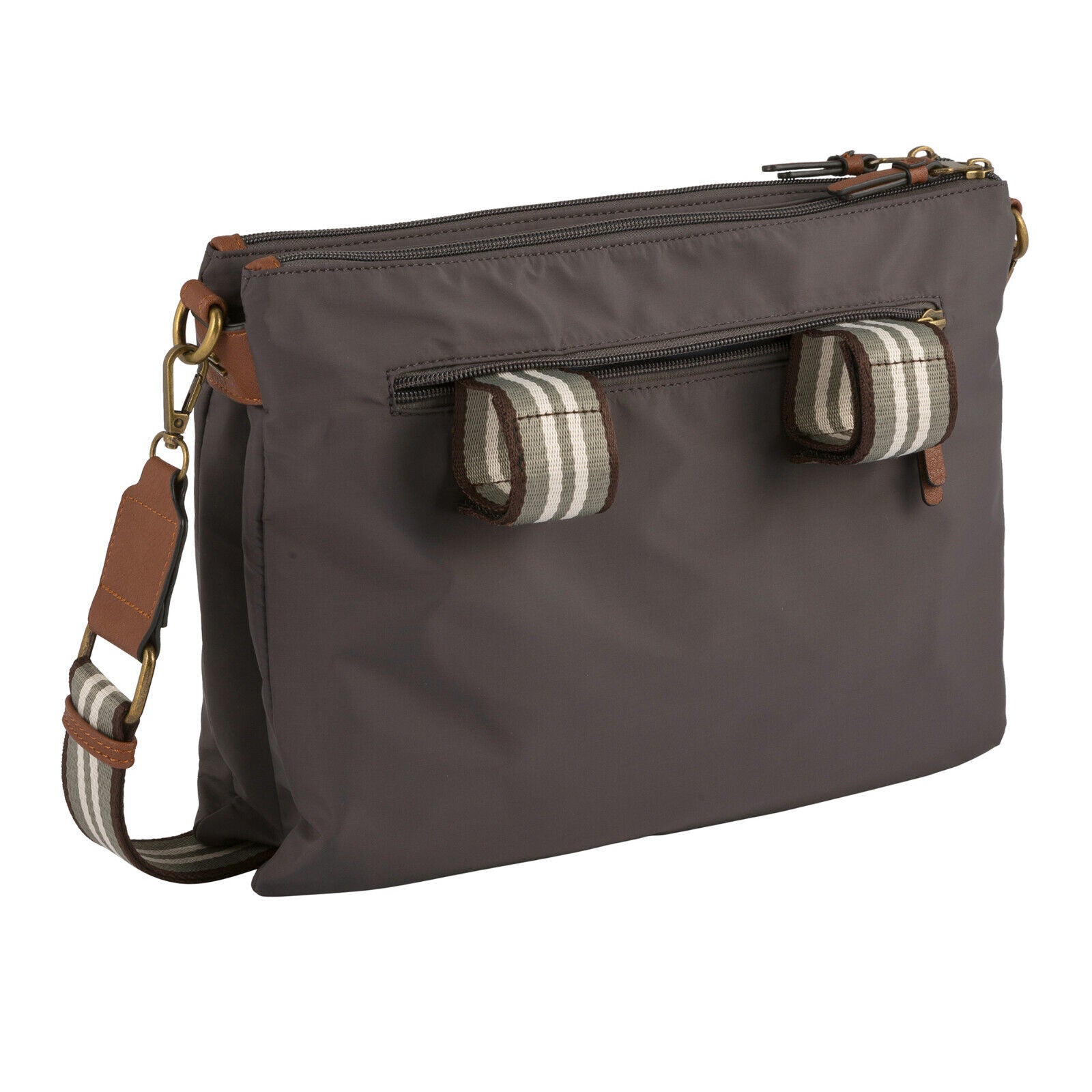 Camel Active Umhängetasche BARI M – Funktionale Tasche mit Fahrradbefestigung dark grey