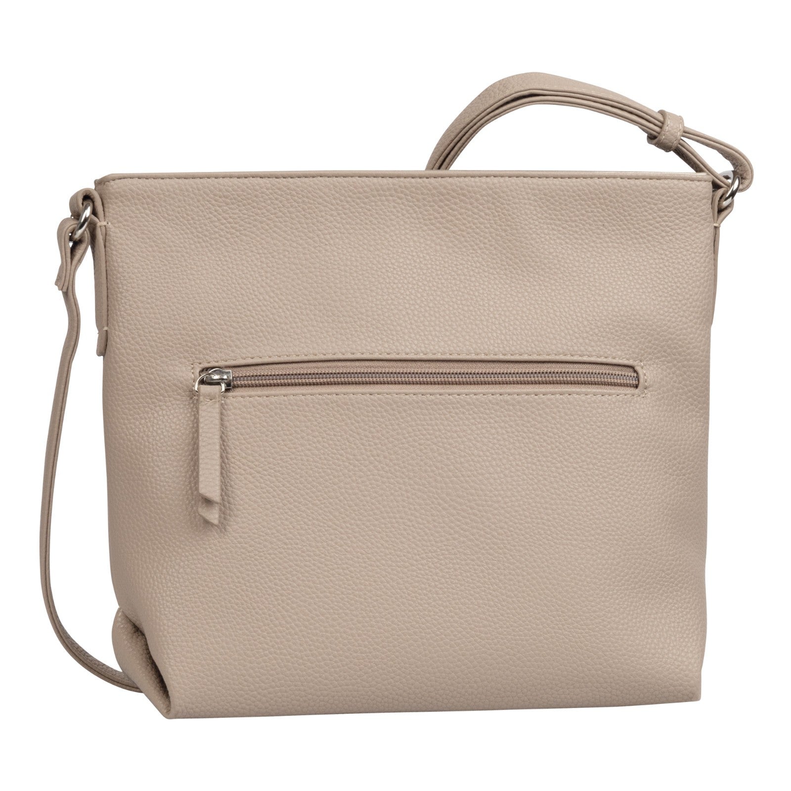 Tom Tailor Umhängetasche Nicolina – PU Handtasche mit Reißverschluss & Fächern – 27,5x10x23 cm mixed taupe