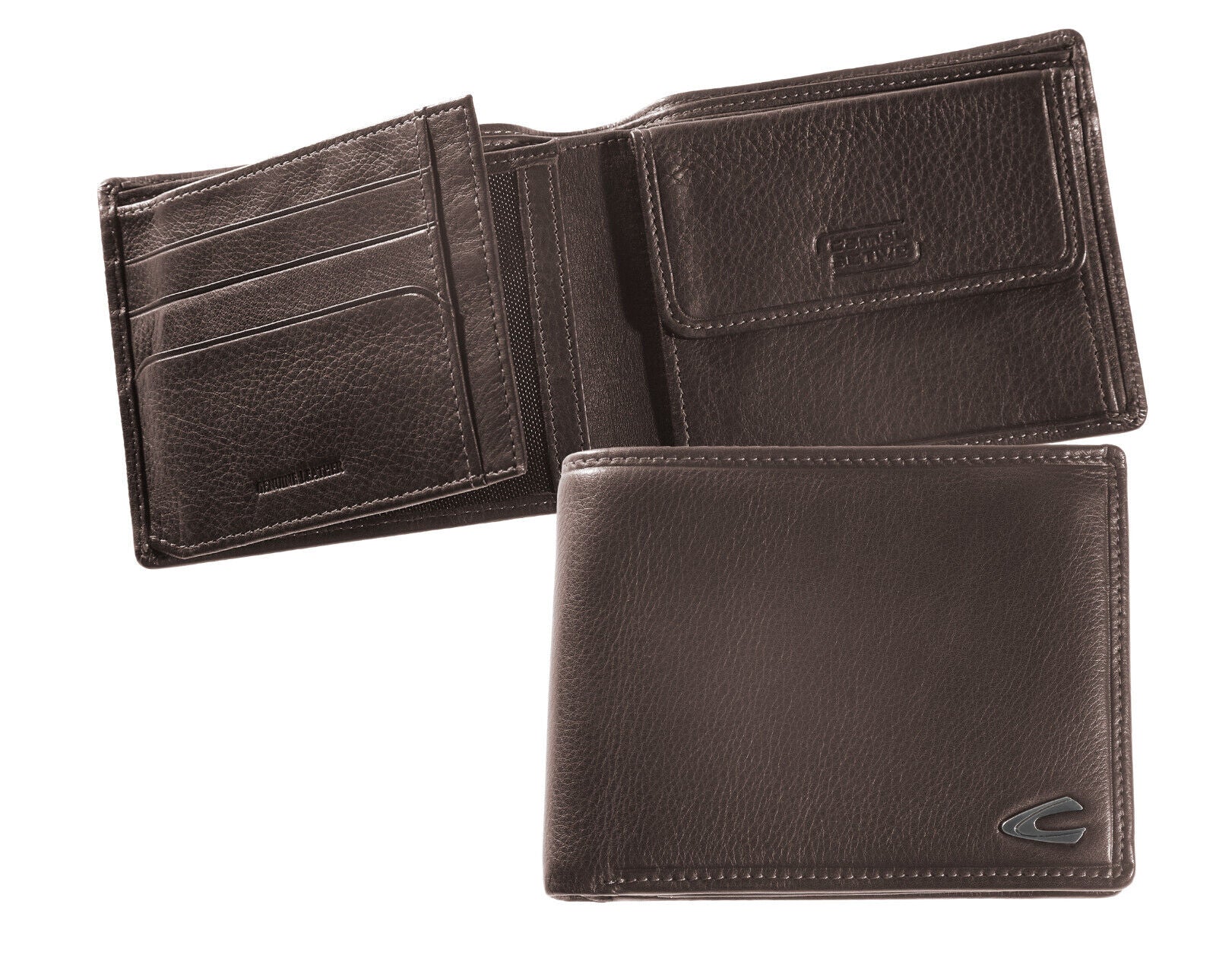 camel active Leder Geldbörse VEGAS – Rindleder, RFID-Schutz & viele Fächer braun