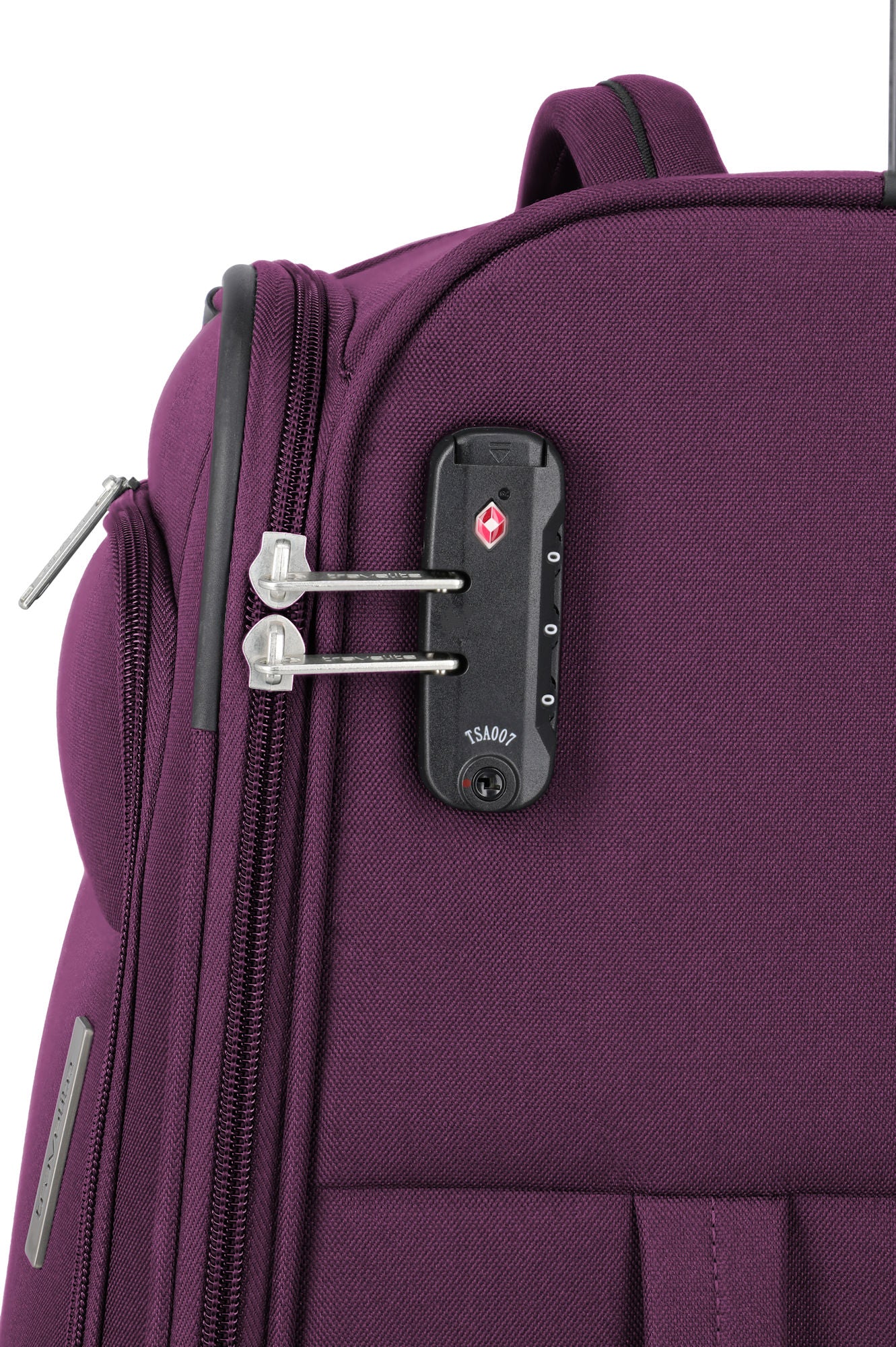 Travelite Priego Trolley M 66 cm – Mittelgroßer Koffer mit 4 Rollen & Zahlenschloss berry