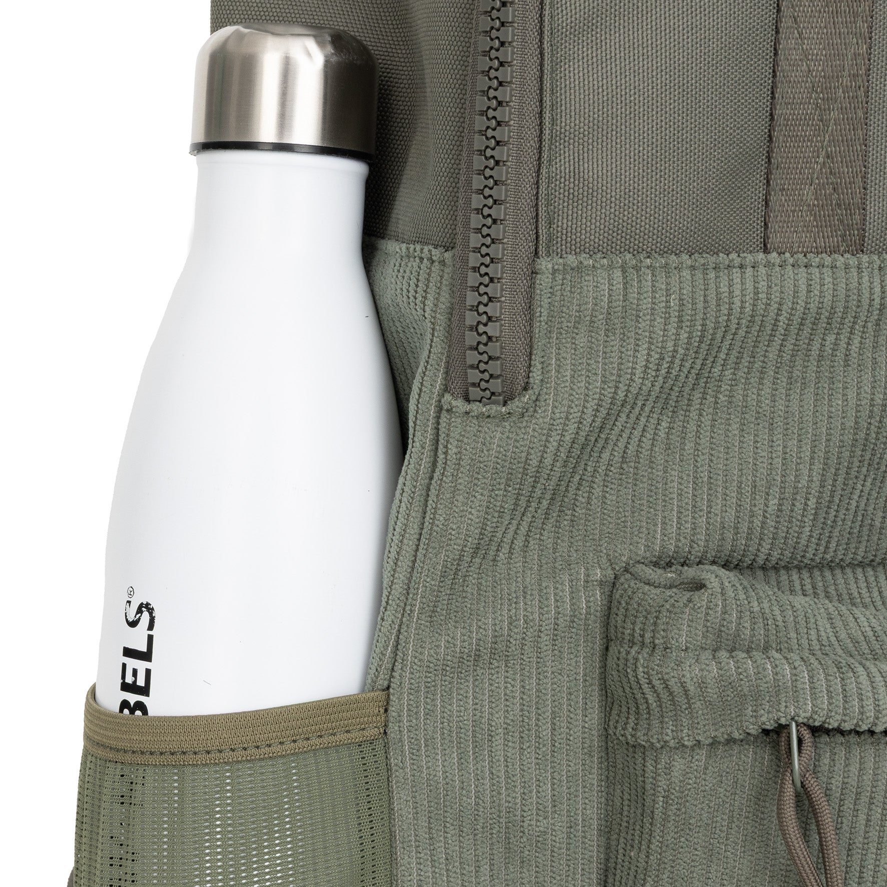 New Rebels Rucksack Ribbi Springfield mit Kordoptik und Tabletfach grün