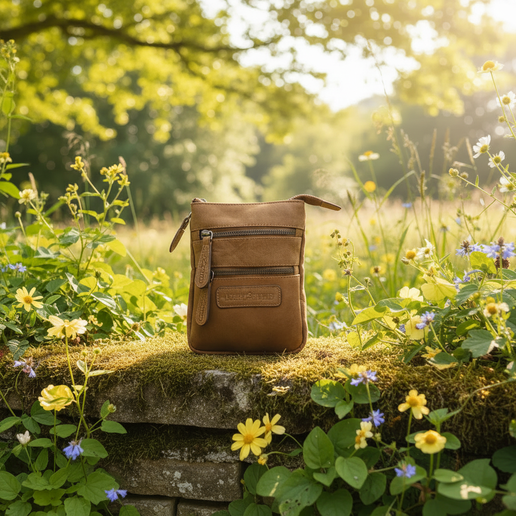 Louis Wallis Leder Gürteltasche Bikertasche Umhängetasche Hüfttasche Bauchtasche Schultergurt