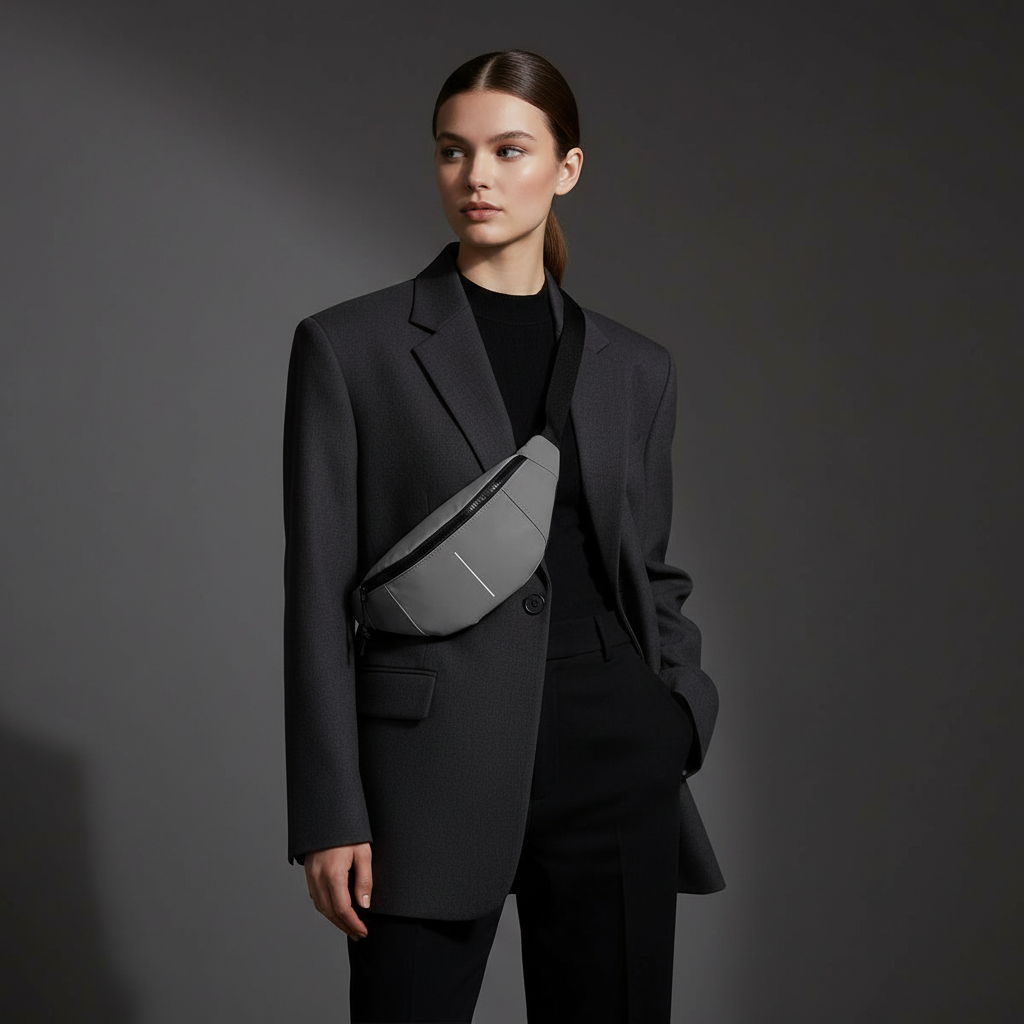 New Rebels Waistbag, Crossbag, Bauchtasche, Gürteltasche, wasserabweisend, anthrazit