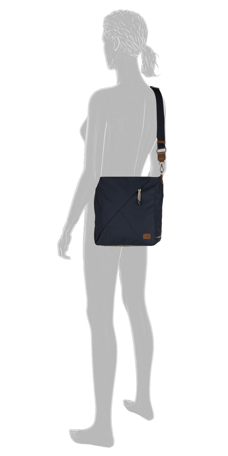 camel active Aurum Shopper Tasche - Nachhaltige Tote Bag aus recyceltem Nylon mit abnehmbarem Schulterriemen blau