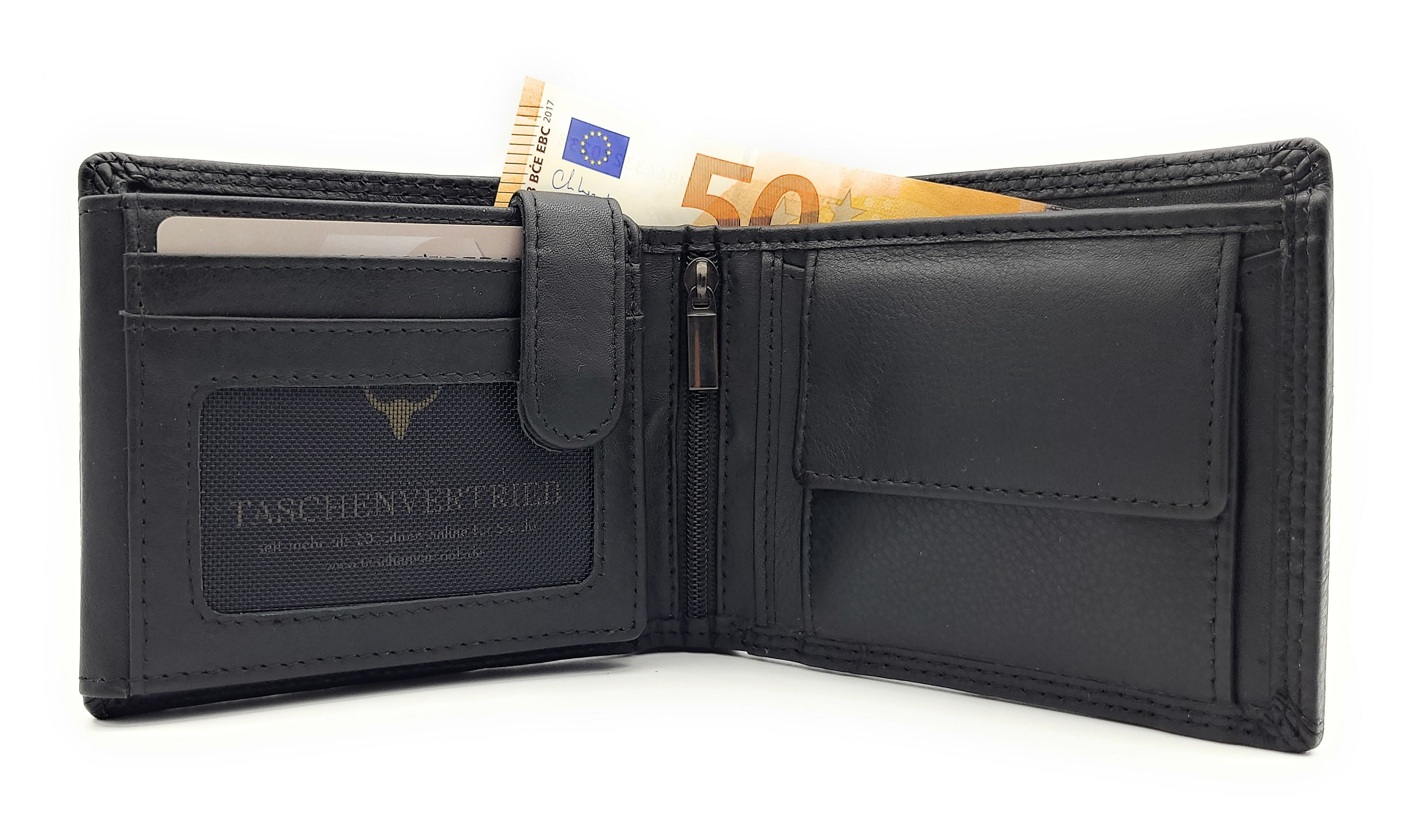 echt Leder Herren Geldbörse Portemonnaie Geldbeutel mit RFID Schutz Nappaleder inkl. Geschenkbox