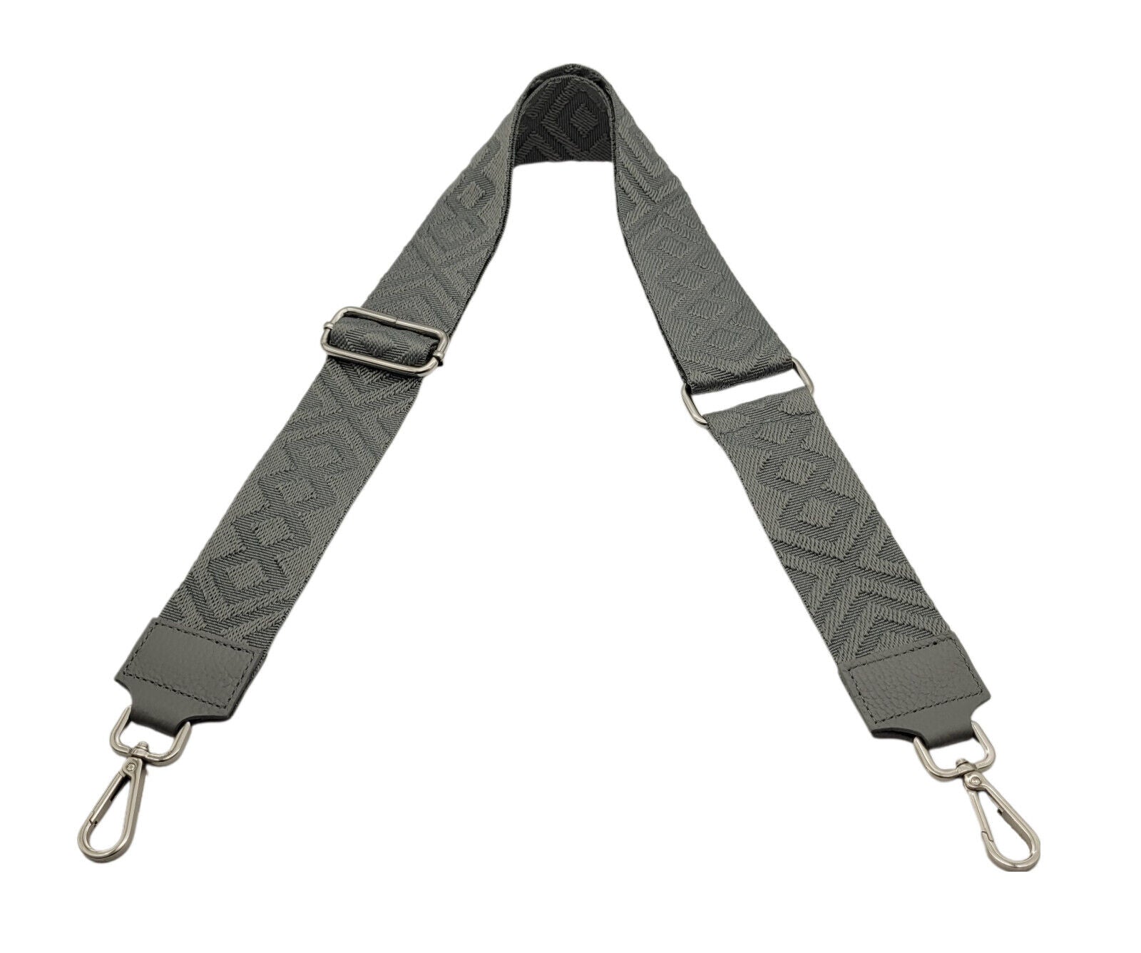 Ersatz Taschengurt Schultergurt Tragegurt Schulterriemen 5cm made in Italy grau Echtleder Enden