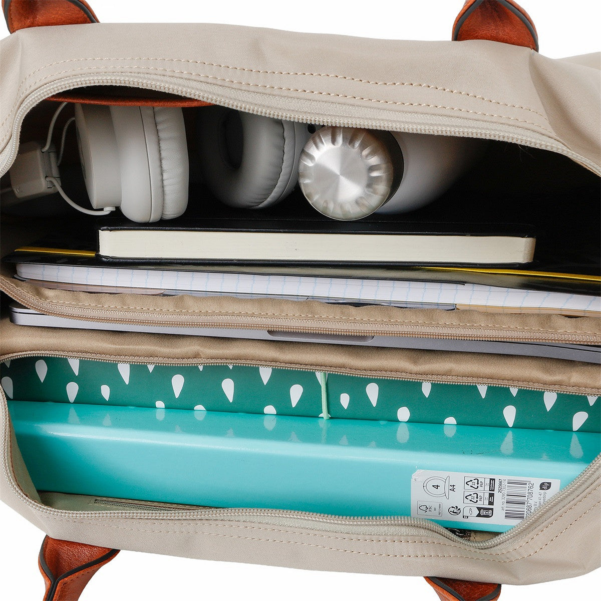Mustang großer Damen Shopper Handtasche Umhängetasche "Limnos" beige