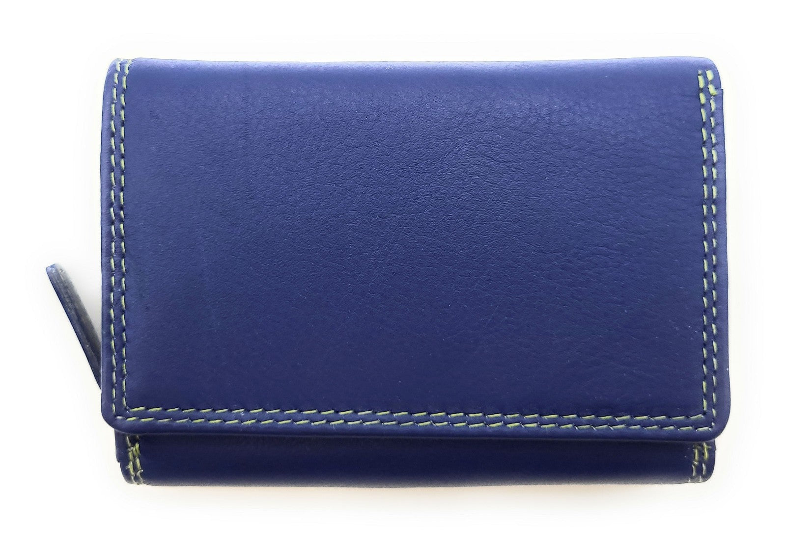 Jockey Club Rio Piccolino Damen Mini Geldbörse Leder RFID-Schutz Münzfach tropische Farben blau / bunt