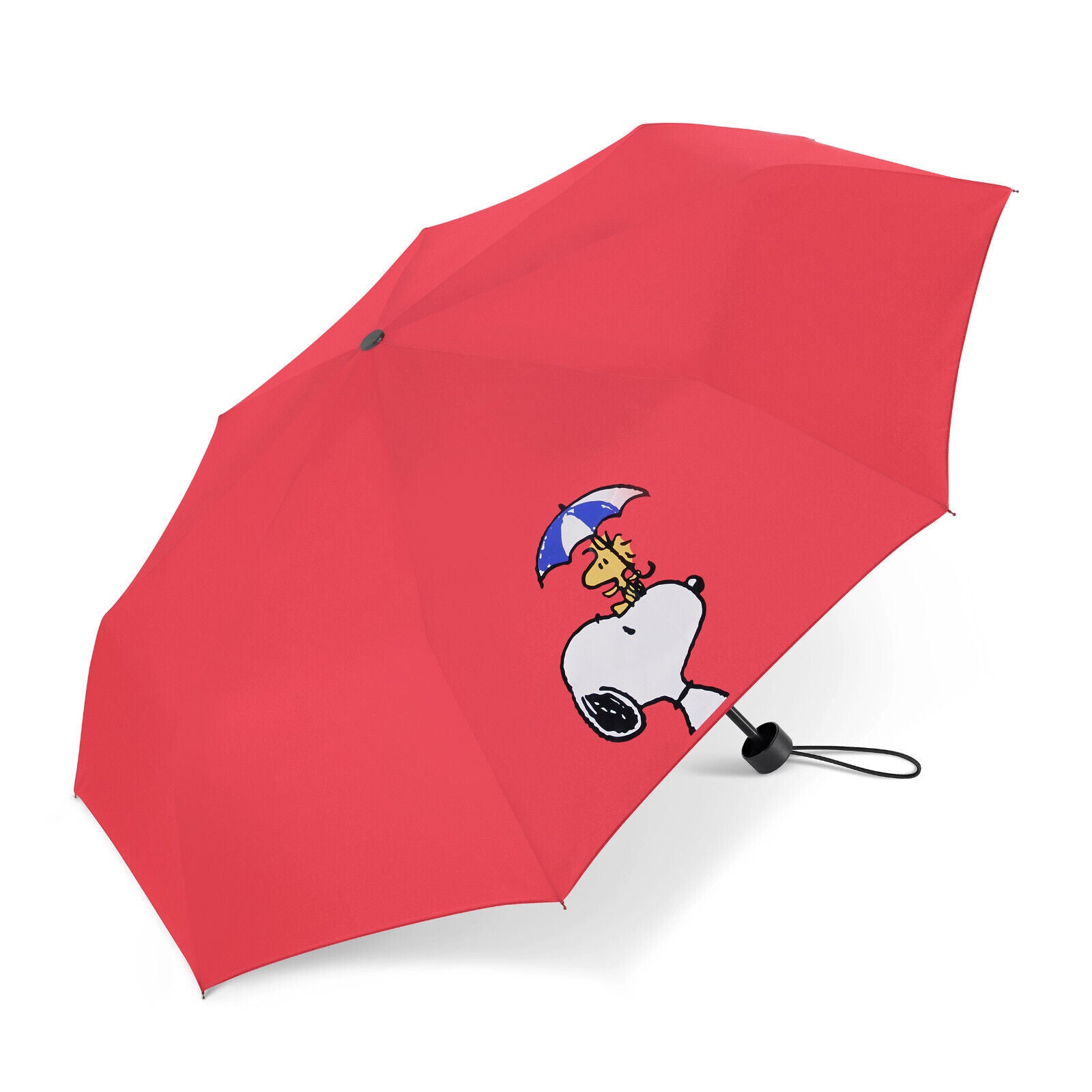 happy rain Regenschirm Taschenschirm Motiv Peanuts Snoopy rot