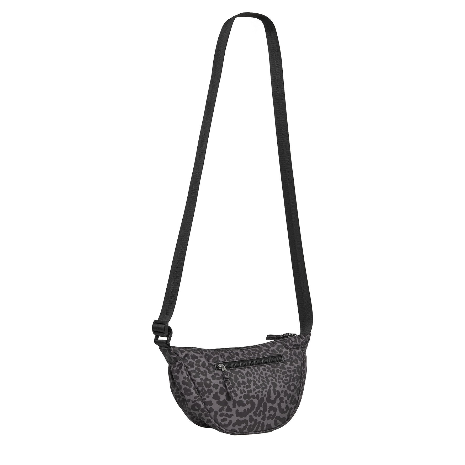New Rebels Moonbag „Stay Wild" – Crossbody-Tasche mit Leopard-Print black, Nylon, 32 × 16 cm
