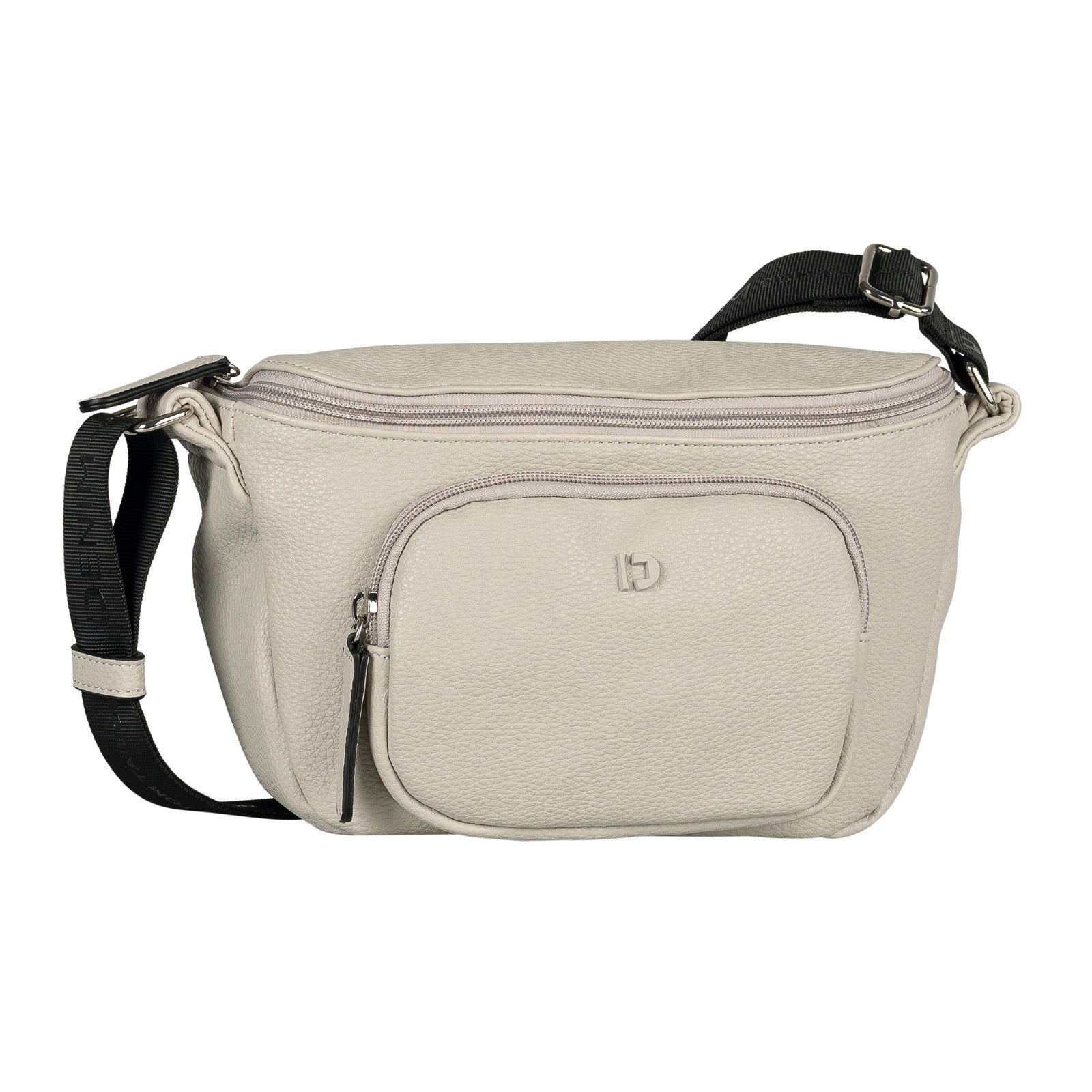Tom Tailor Denim Umhängetasche Fara mittel | PU-Material | 25x15x10 cm | Sportliches Design | Handtasche light grey