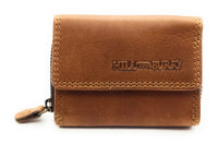 Hill Burry Mini echt Leder Damen Geldbörse Portemonnaie RFID NFC Schutz braun