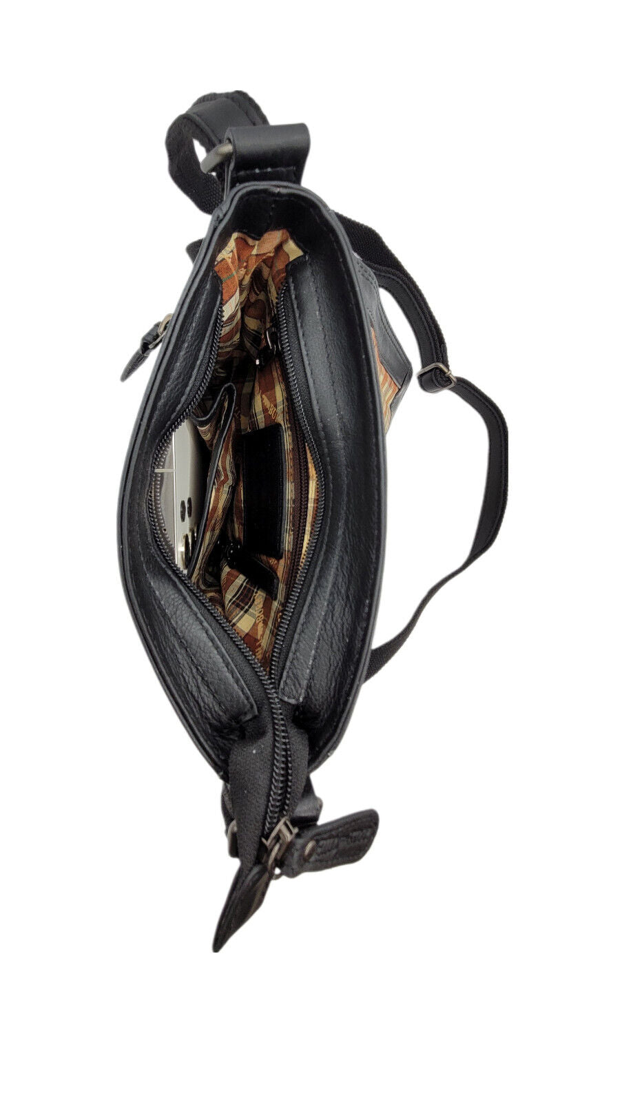 Hillburry Unisex Umhängetasche Schwarz – Echtleder Schultertasche für Damen & Herren