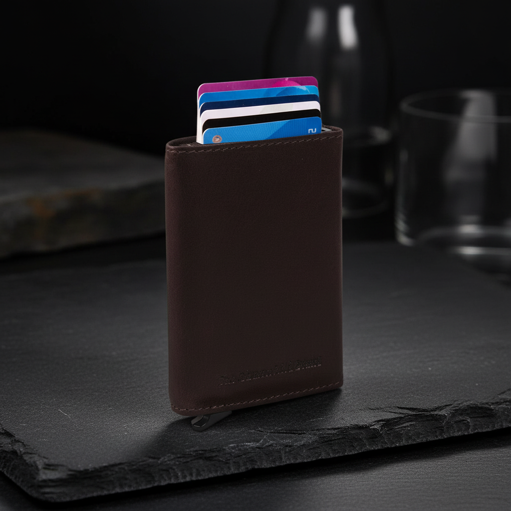 The Chesterfield Brand echt Leder Kreditkartenetui Geldbörse Palma dunkelbraun