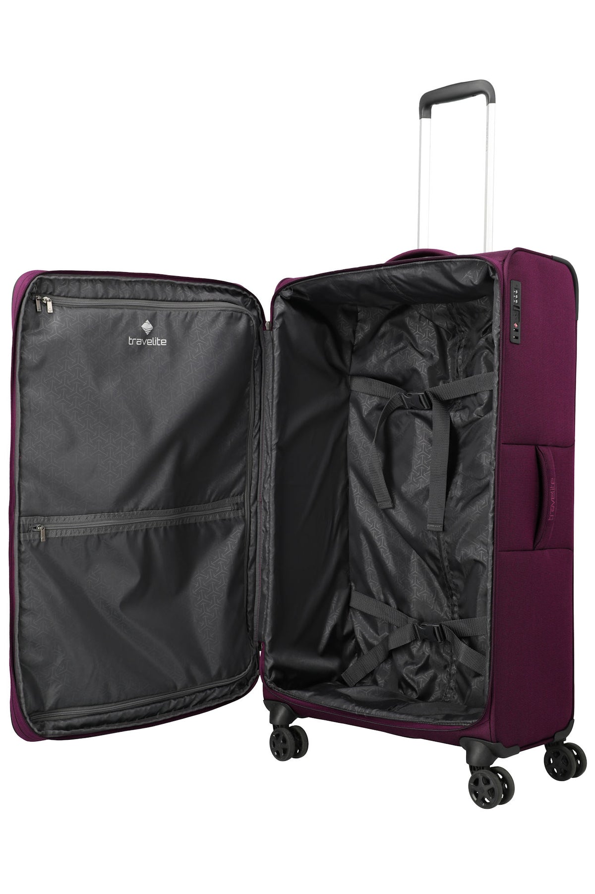 Travelite Cubis Trolley L erweiterbar 83 cm | 118–130 Liter berry