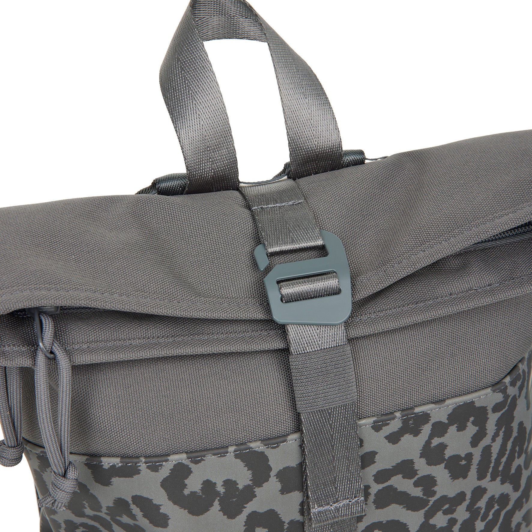 New Rebels Urban Roll Up Rolltop City Rucksack Los Angeles wasserabweisend Leopard anthrazit