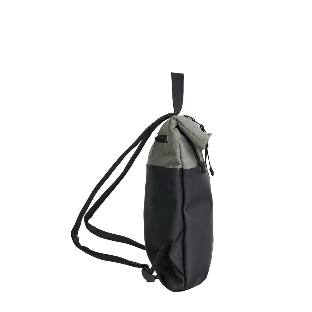 New Rebels Backham Roll Up Rolltop City Rucksack Los Angeles wasserabweisend Schwarz Grau