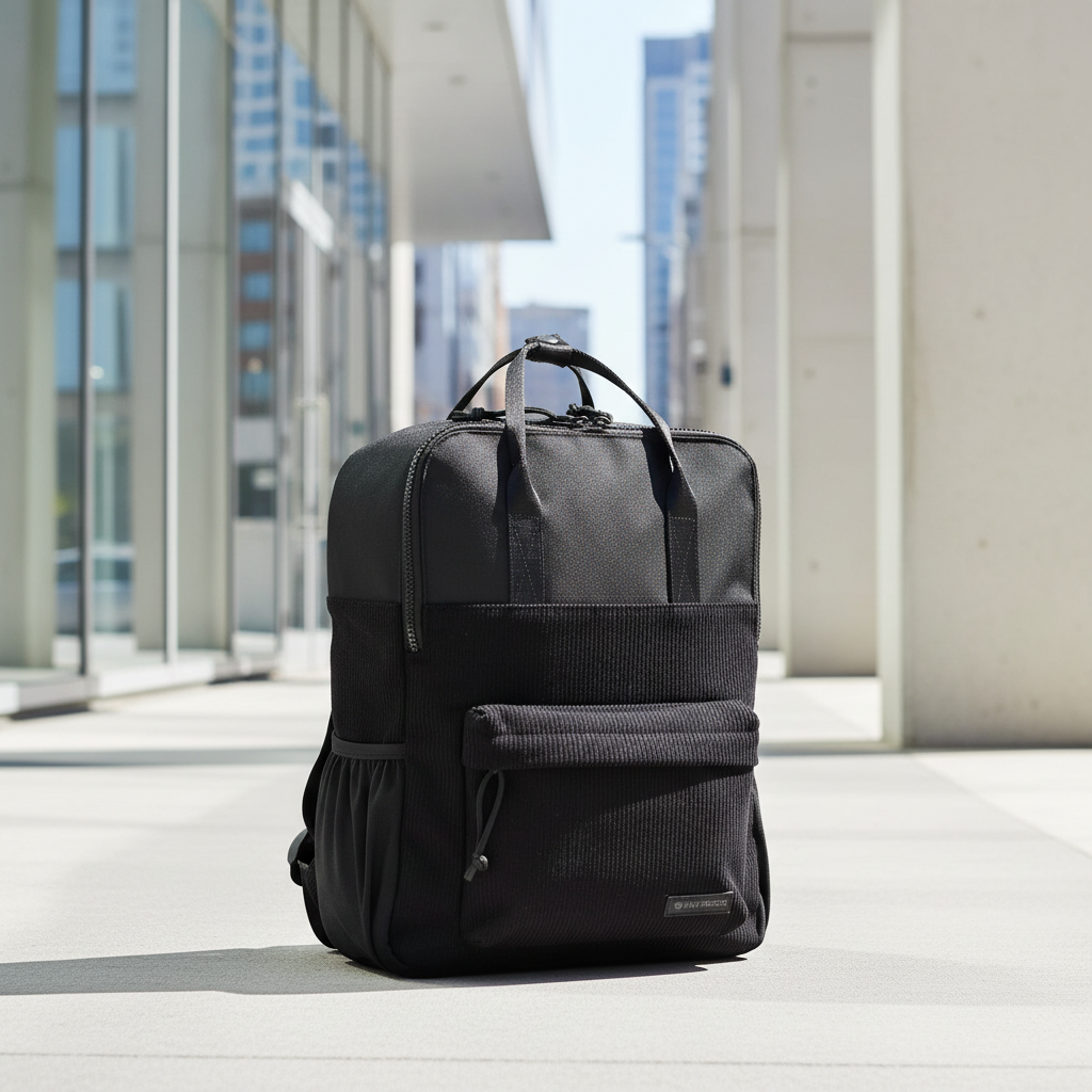New Rebels Rucksack Ribbi Springfield mit Kordoptik und Tabletfach schwarz