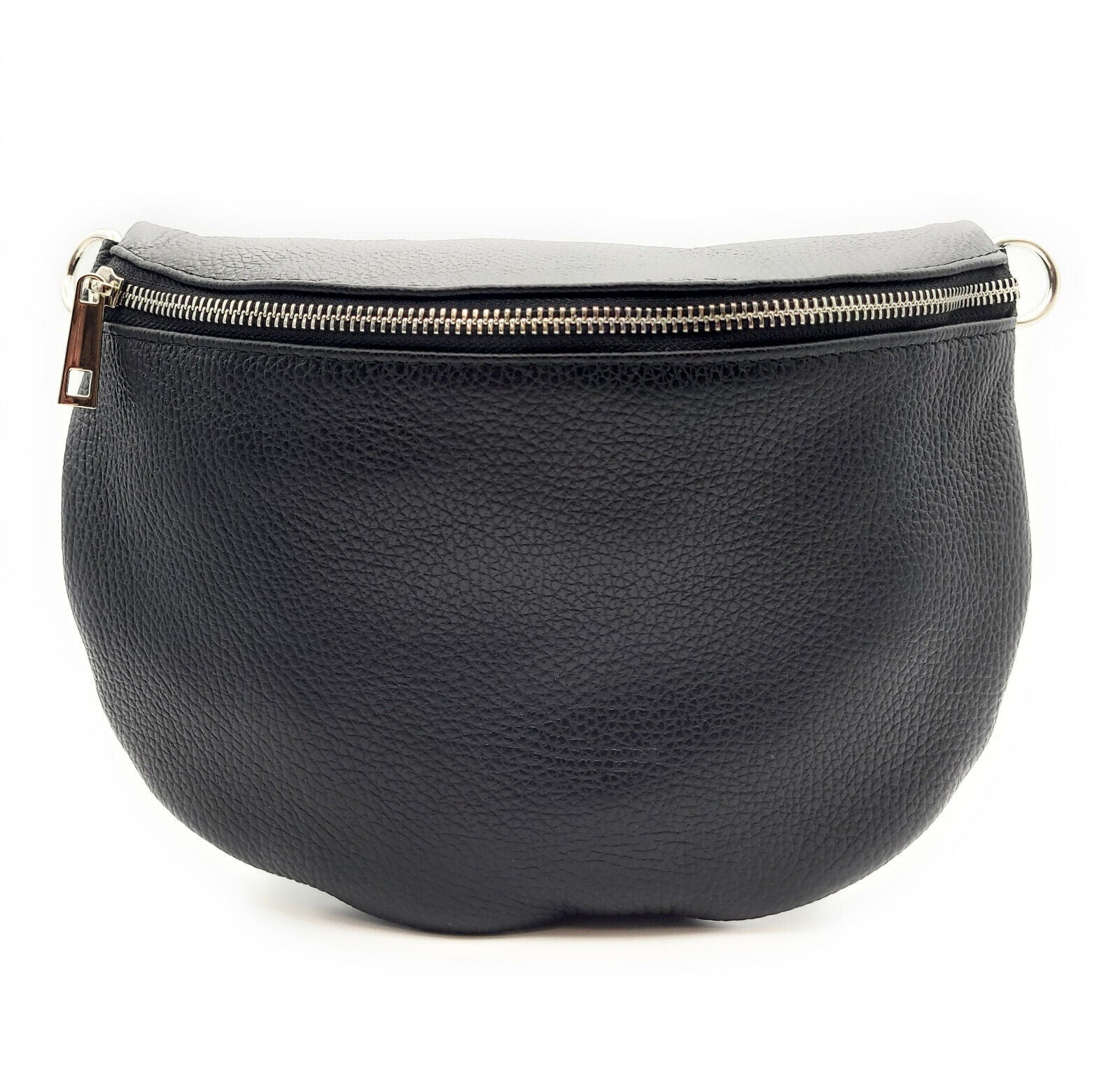 echt Leder Damen Crossbag Umhängetasche Schultertasche made in Italy schwarz