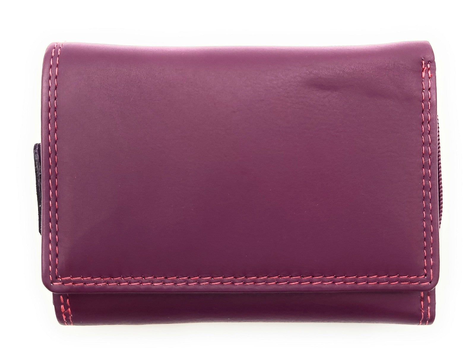 Jockey Club Rio Piccolino Damen Mini Geldbörse Leder RFID-Schutz Münzfach tropische Farben beere / bunt