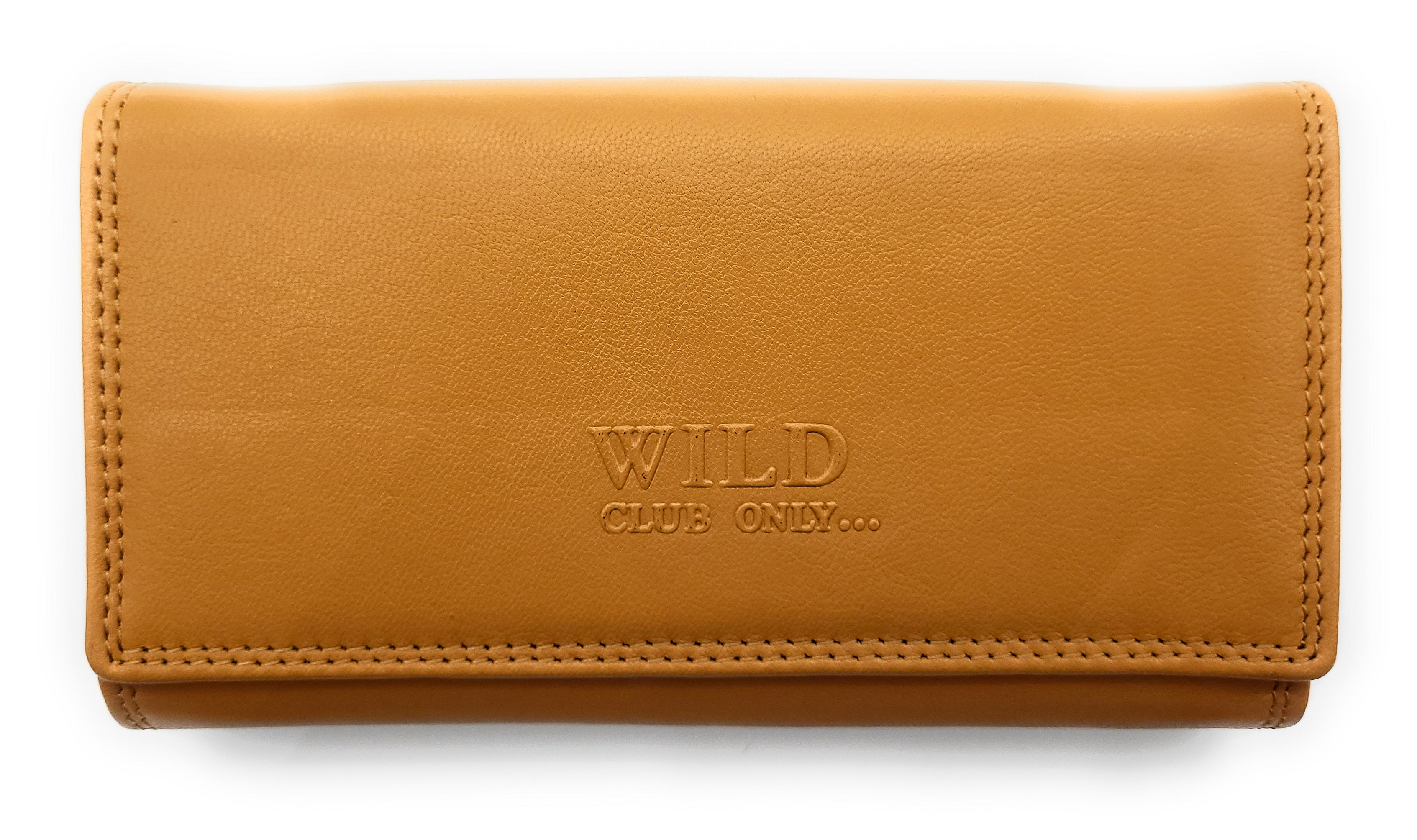 XXL Damenbörse Nappaleder RFID-Schutz – 18 Kartenfächer, Münzfach, Echtleder Geldbörse cognac