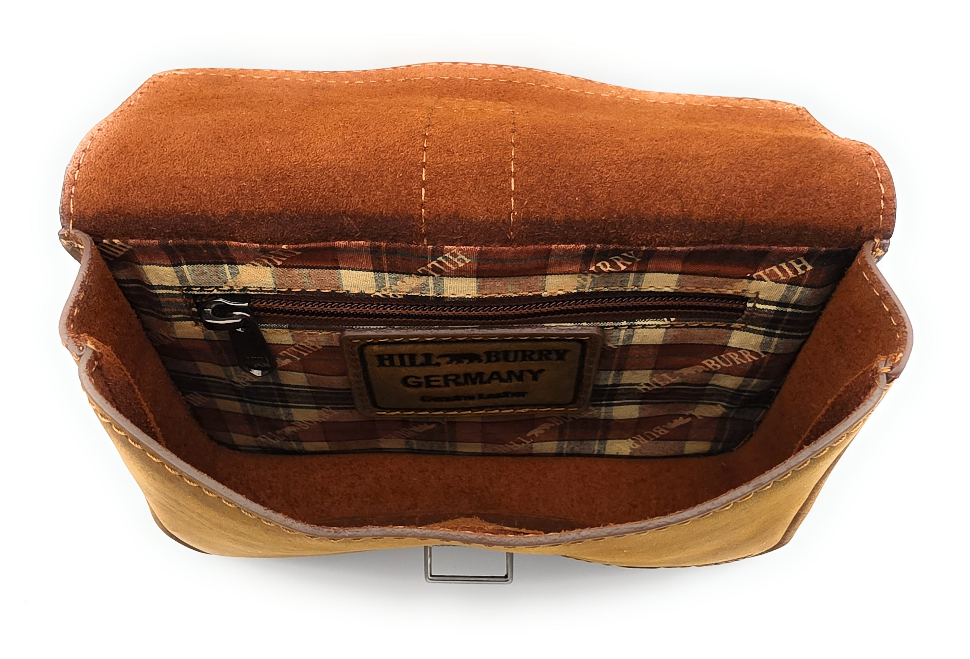 Hill Burry Heritage Gürteltasche Echtleder Vintage Braun