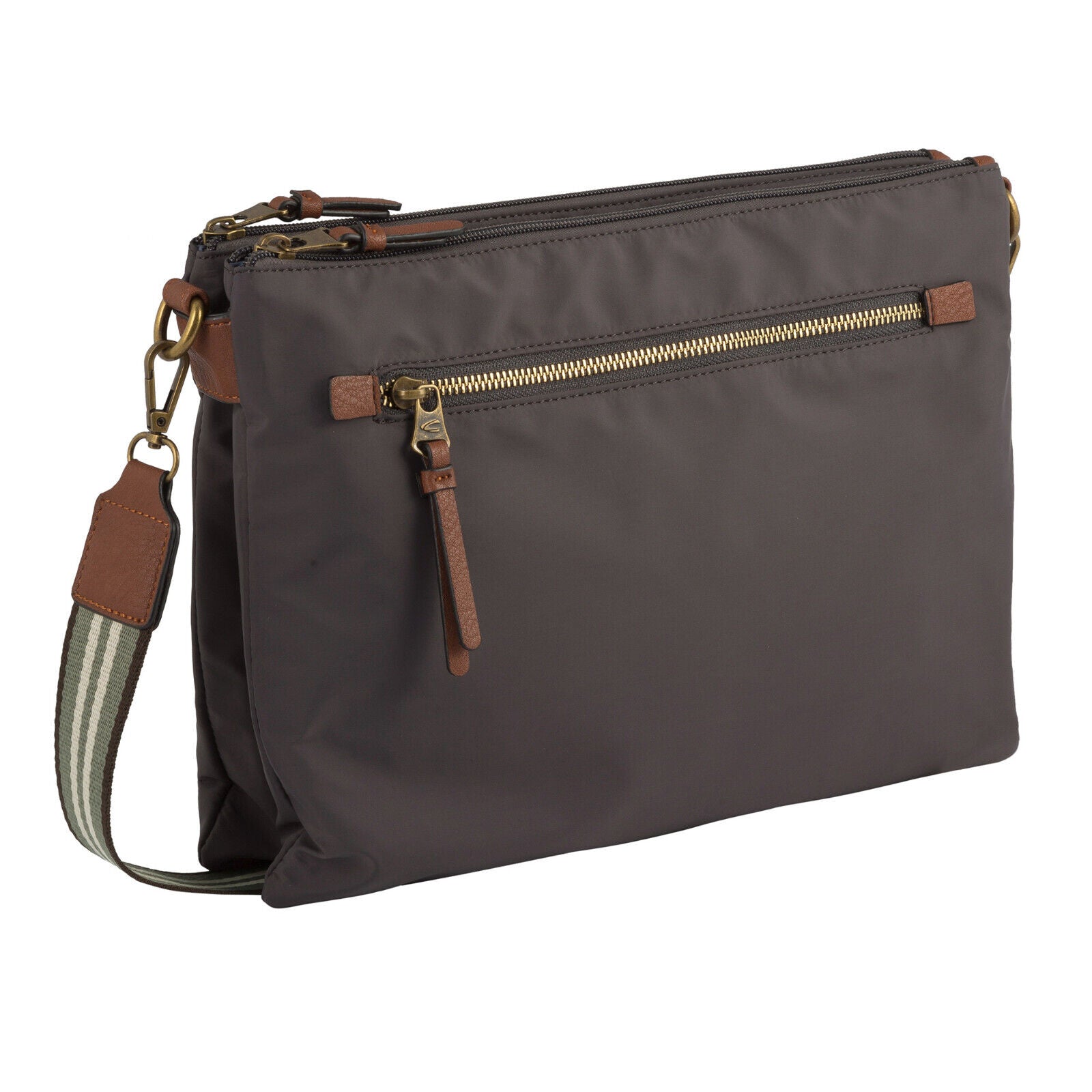 Camel Active Umhängetasche BARI M – Funktionale Tasche mit Fahrradbefestigung dark grey