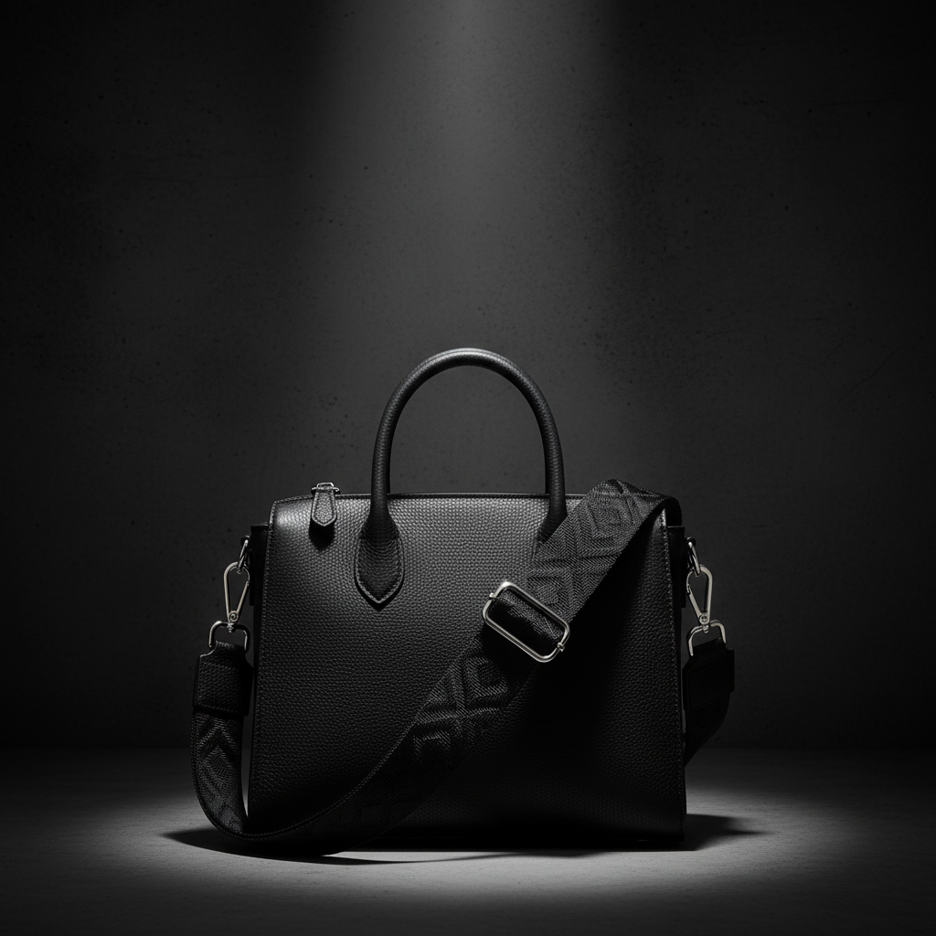 Ersatz Taschengurt Schultergurt Tragegurt Schulterriemen 4cm made in Italy schwarz silber