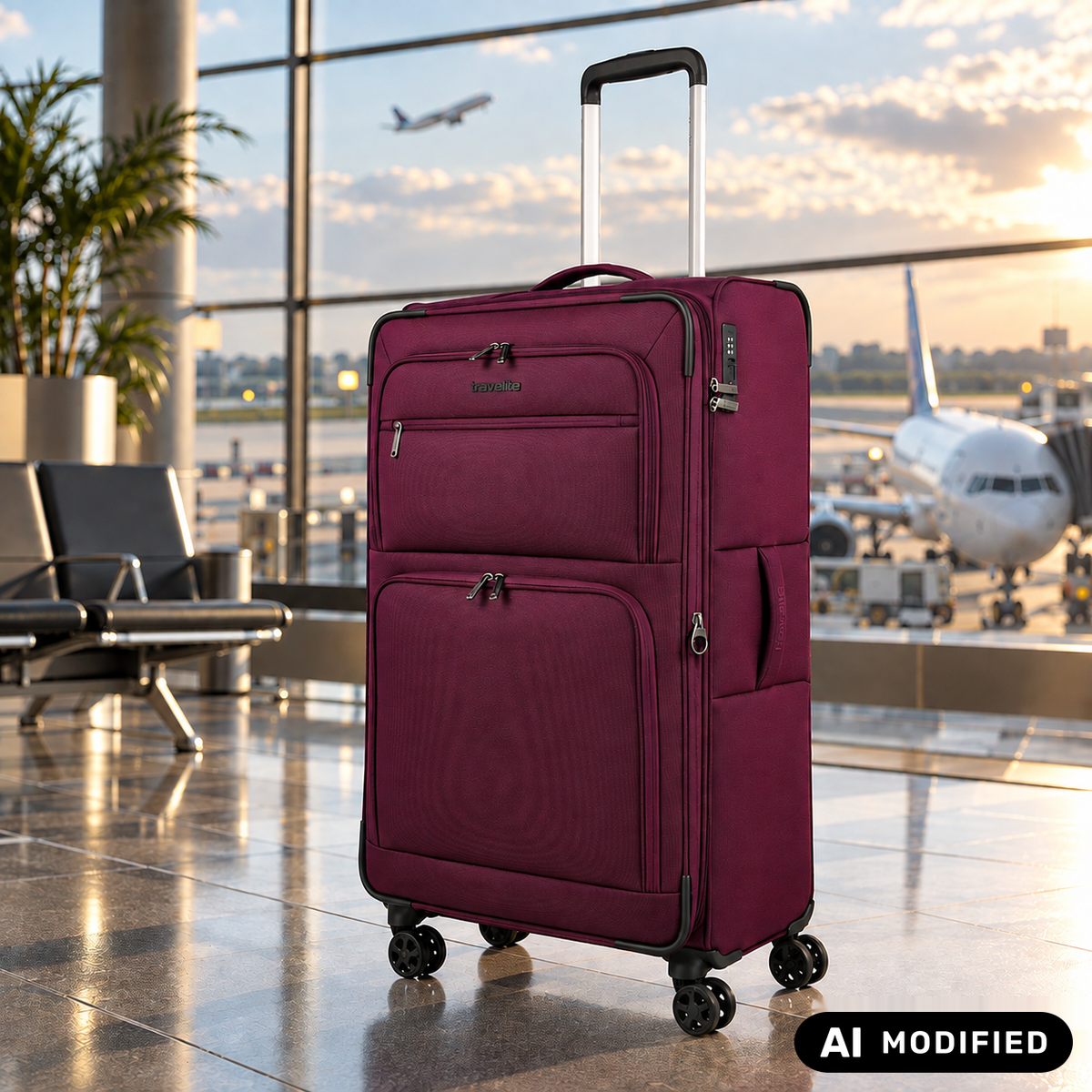 Travelite Cubis Trolley L erweiterbar 83 cm | 118–130 Liter berry
