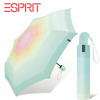 Esprit Regenschirm Taschenschirm Easymatic Auf-Zu Automatik Rainbow Dawn aquasplash