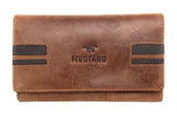 Mustang echt Leder Damen Geldbörse Portemonnaie mit RFID Schutz auch für Linkshänder