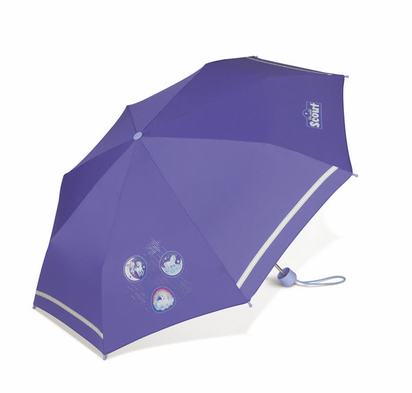 Scout mit Regenschirm L Kinder Taschenschirm Girls Reflektionsstreifen