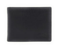 echt Leder Geldbörse Portemonnaie mit RFID Schutz schwarz innen mehrfarbig