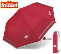 Scout Kinder Regenschirm mit Reflektionsstreifen leicht Red Princess Prinzessin