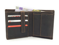 Jockey Club echt Vollrind-Leder Geldbörse Portemonnaie Geldbeutel 18 Kartenfächer mit RFID Schutz