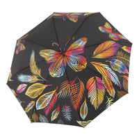 doppler Regenschirm Taschenschirm Auf Zu Automatik Colourfly Satin Schmetterling