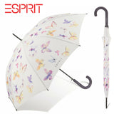 Esprit Regenschirm Stockschirm Schirm mit Automatik Long AC Schmetterlinge